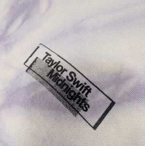 Taylor Swift Midnights Promo 3X Off Shoulder Crewneck Tie Dye Cozy Sweatshirt